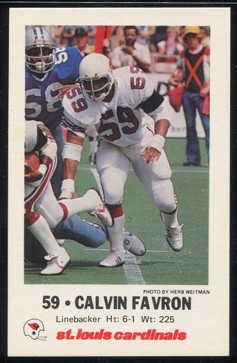 1980 Cardinals Police #5 - Calvin Favron - mt