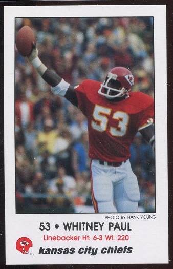 1980 Chiefs Police #3 - Whitney Paul - mint