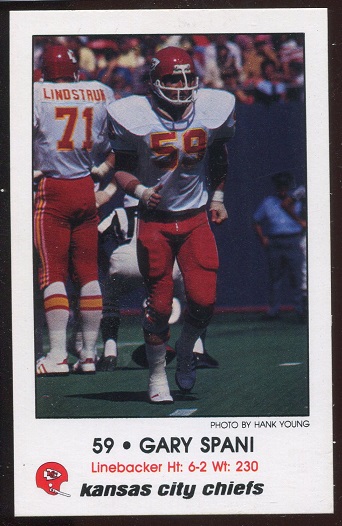1980 Chiefs Police #6 - Gary Spani - nm-mt