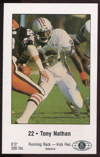 1980 Dolphins Police #11 - Tony Nathan - nm+