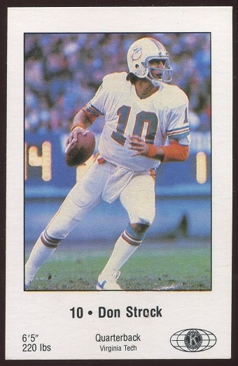 1980 Dolphins Police #14 - Don Strock - nm