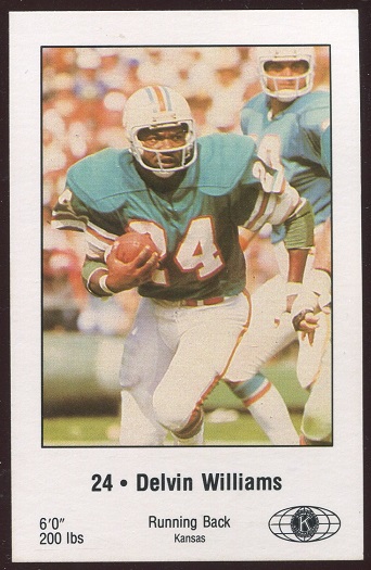 1980 Dolphins Police #16 - Delvin Williams - nm
