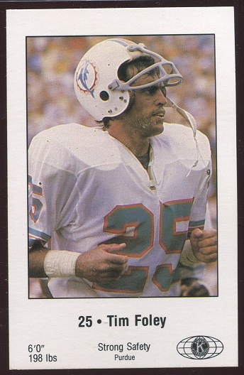 1980 Dolphins Police #4 - Tim Foley - nm