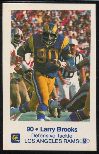 1980 Rams Police #1 - Larry Brooks - nm