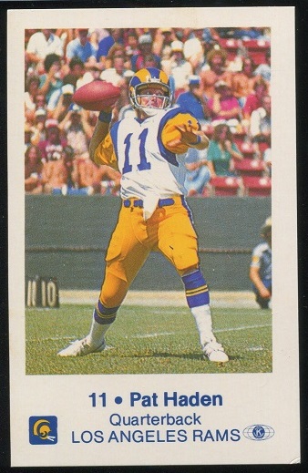 1980 Rams Police #8 - Pat Haden - vg-ex