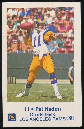 1980 Rams Police #8 - Pat Haden - vg-ex